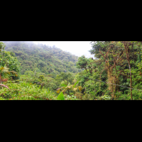 skytrek over a valley 
 - Costa Rica