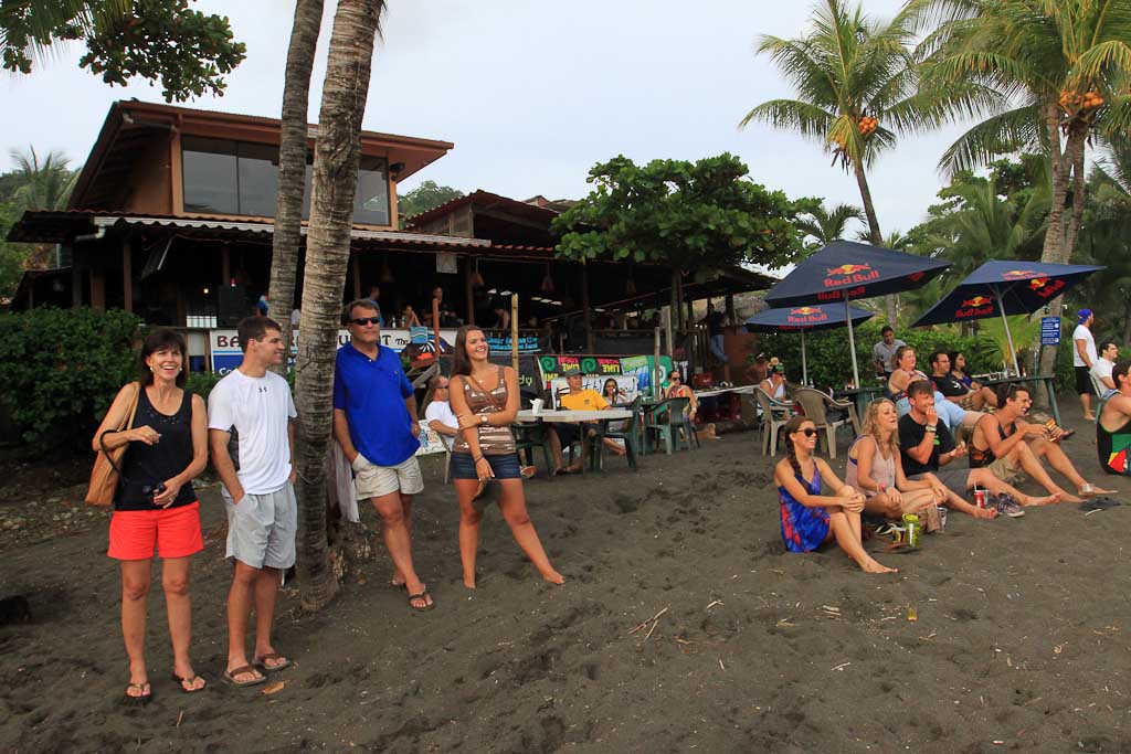 hermosa surf contestest crowd 
 - Costa Rica